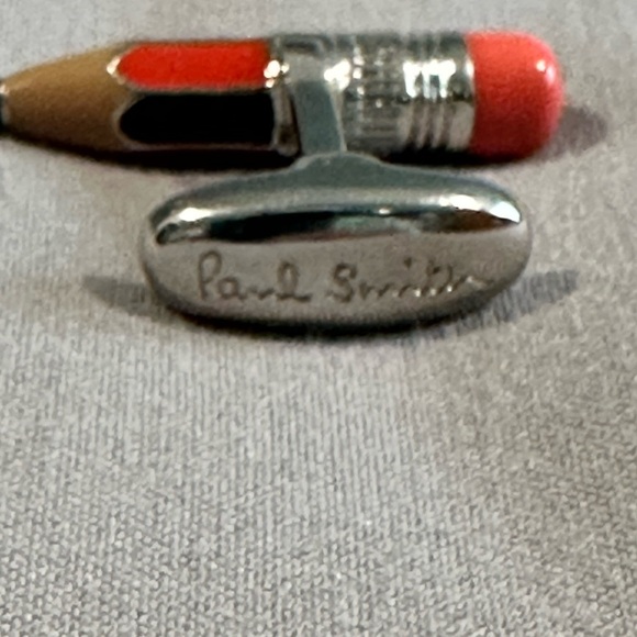 Red and Silver Novelty Pencil Cuff Links - Picture 3 of 3